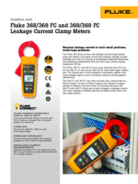 Thumbnail of document Data Sheet - 369 FC Current Clamp Meter